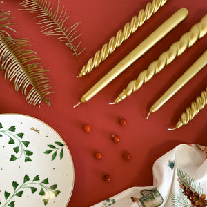 VELAS PARA CASTIÇAL NUVEM DOURADO 26CM - 02 UNIDADES