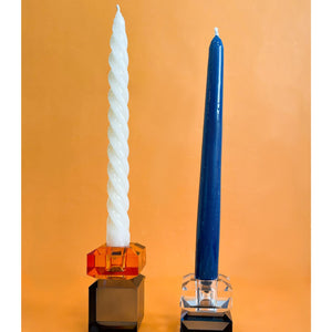 VELAS PARA CASTIÇAL CÔNICA AZUL MARINHO  25 CM - 02 UNIDADES