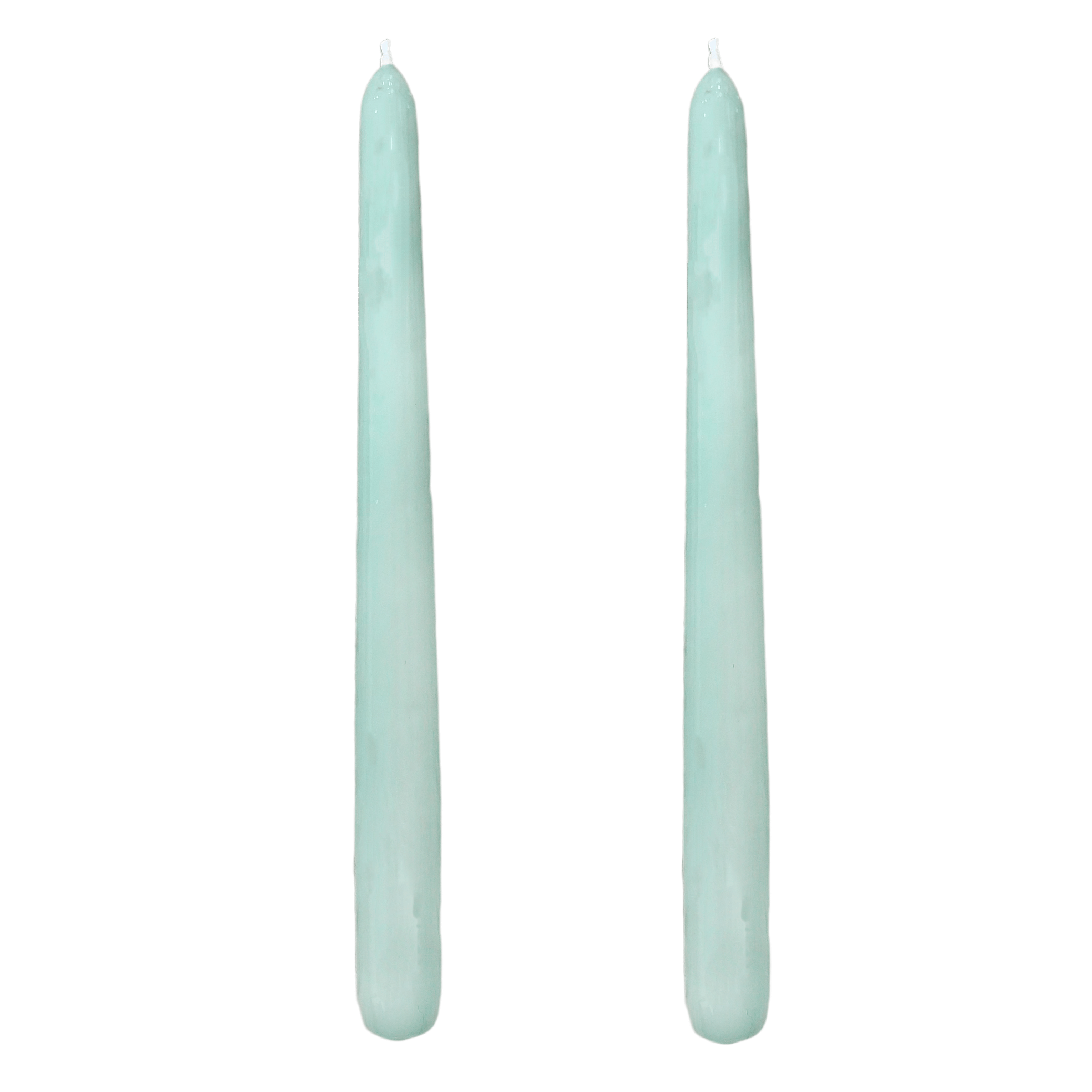 VELAS PARA CASTIÇAL CÔNICA VERDE ÁGUA  25 CM - 02 UNIDADES