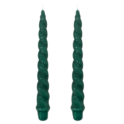 VELAS PARA CASTIÇAL NUVEM VERDE ESCURO 26CM - 02 UNIDADES