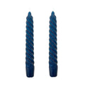 VELAS PARA CASTIÇAL TWIST BOLD AZUL MARINHO 18 CM - 02 UNIDADES