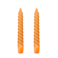 VELAS PARA CASTIÇAL TWIST BOLD LARANJA 18 CM - 02 UNIDADES