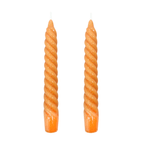 VELAS PARA CASTIÇAL TWIST BOLD LARANJA 18 CM - 02 UNIDADES