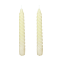 VELAS PARA CASTIÇAL TWIST BOLD MARFIM 18 CM - 02 UNIDADES