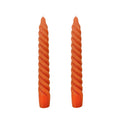 VELAS PARA CASTIÇAL TWIST BOLD TERRACOTA 18 CM - 02 UNIDADES