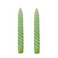 VELAS PARA CASTIÇAL TWIST BOLD VERDE CLARO 18 CM - 02 UNIDADES