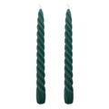 VELAS PARA CASTIÇAL TWIST VERDE ESCURO 25 CM - 02 UNIDADES