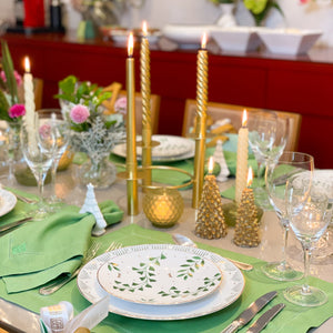 VELA ÁRVORE DE NATAL DOURADO M  6,5 X 14(h) CM