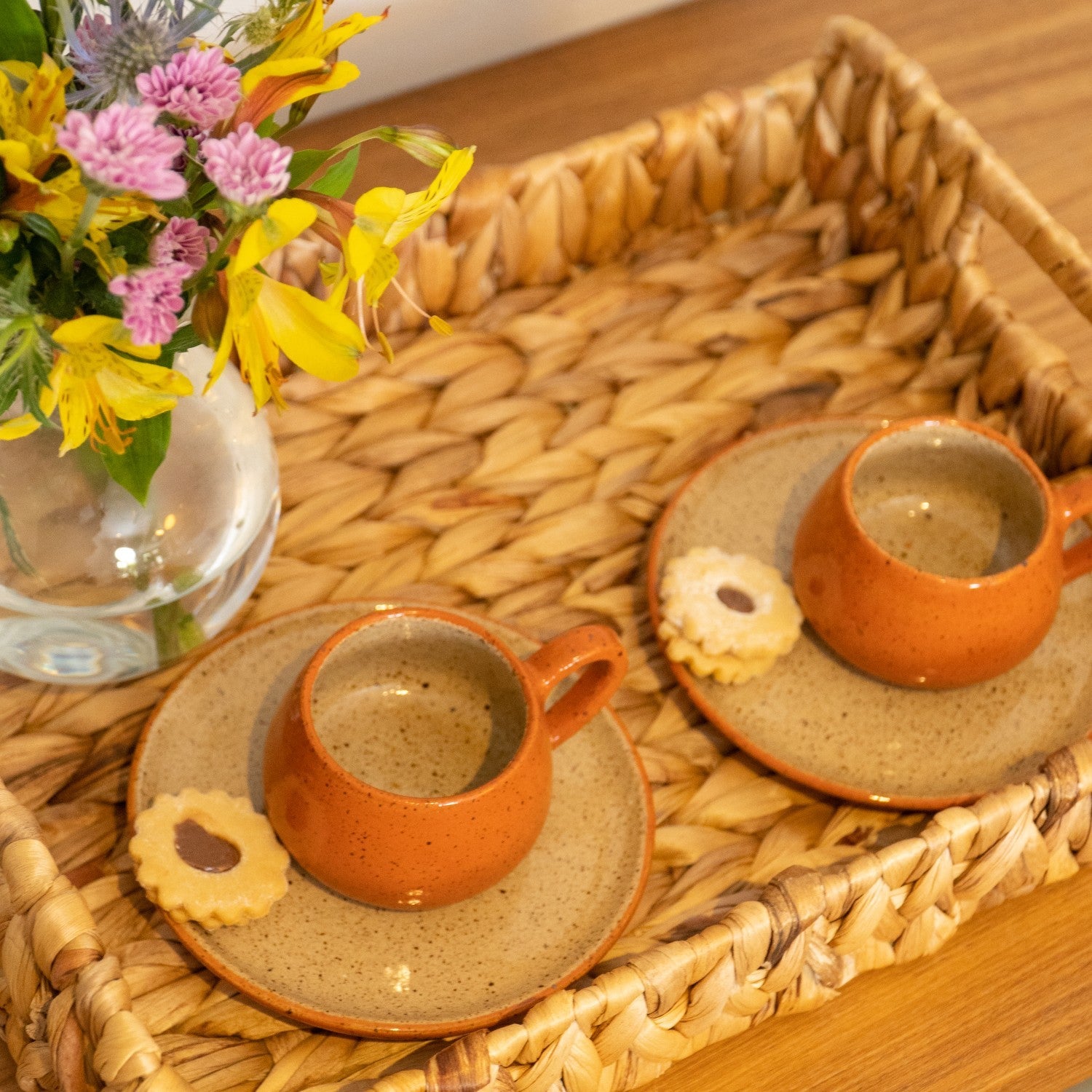 XÍCARA DE CAFÉ CERÂMICA ARTESANAL TERRACOTA 120ML